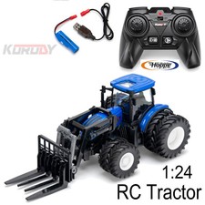 Korody KO6633HB Remote Controlled Toy Tractor In 1:24 With Rubber Double Tires
