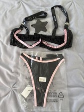 Honour Black PVC Cup less Bra