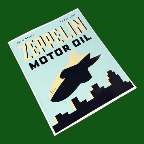 Zeppelin motor oil vintage can - motor,
