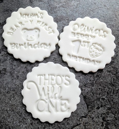 First birthday custom biscuit - first,