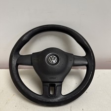 2012 VW TRANSPORTER T5.1 LEATHER STEERING WHEEL W AIRBAG