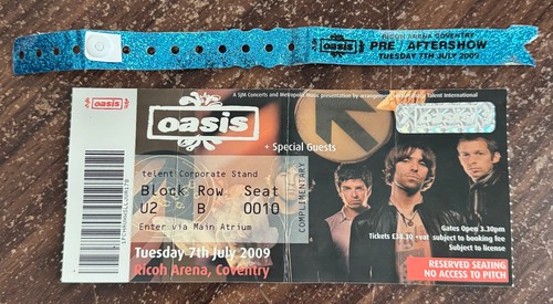 Oasis concert ticket and - oasis,