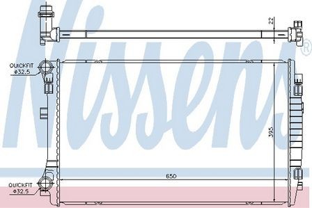 Nissens radiator for - radiator, skoda