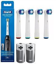 Oral-B Pro Rechargeable Battery Powered White Toothbrush 2 Batteries Included