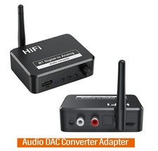Bluetooth 5.1 Digital To Analog Audio Converter Receiver DAC Toslink AUX MP3 USB