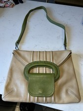 Orla Kiely Beige Leather Tote