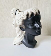 Vintage 1950s MCM Ceramic Girl Wall Pocket Vase by Albert Strunz for Cortendorf 