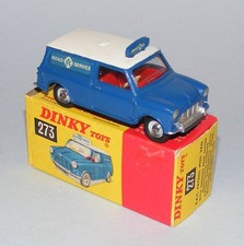 DINKY #273 R.A.C. PATROL MORRIS MINI VAN ORIGINAL VINTAGE 1960's EXCELLENT BOXED