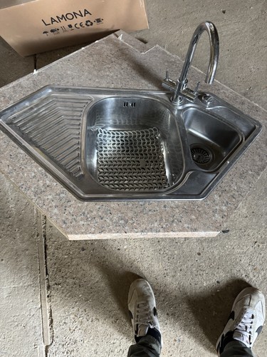 Stainless steel kitchen sink - steel,