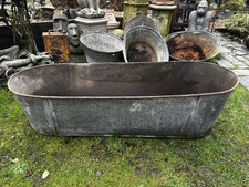 vintage galvanised tin bath