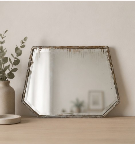 Vintage shaped wall mirror - shaped,