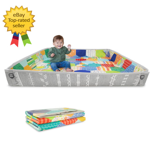Foldable reversible baby play - foldable,