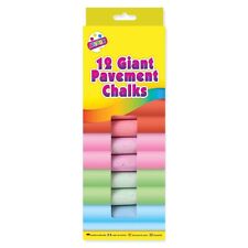 Artbox 12 Giant Pavement Chalks Jumbo Chalk Kids Blackboard School & Pub New
