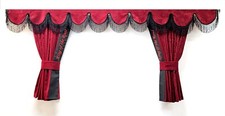 Burgundy Dutch Style  Curtains + Hooks VOLVO FM  FH 2004 - 2025 Years