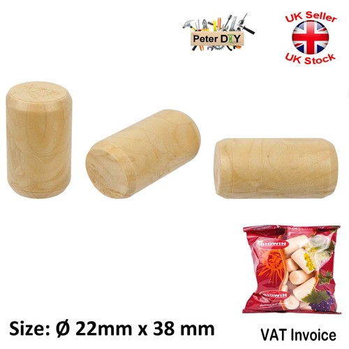 Corks 22x38mm synthetic - synthetic, pcv