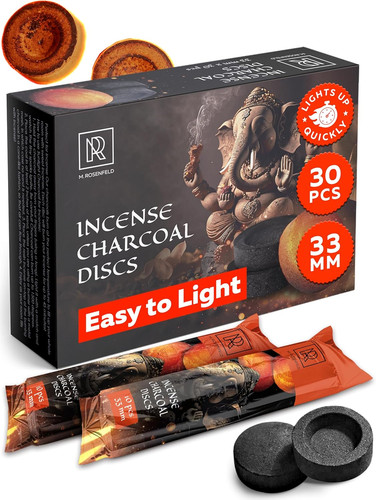 Charcoal discs burn incense - to,