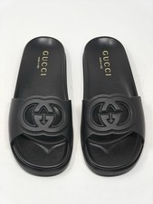 Gucci Leather Slides Black