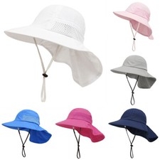 Boys Girls Sun Hat Children Kids Summer Beach Bucket Cap UV Protection Hat