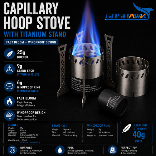 Goshawk capillary hoop - hoop, alcohol
