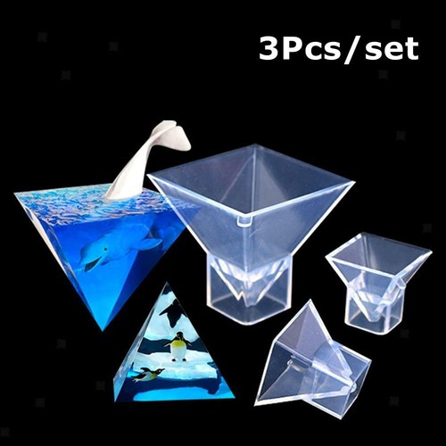 3pcs pyramid silicone mold diy - mold,