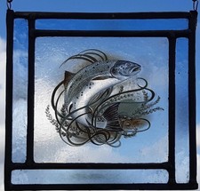 Stained Glass Salmon Fish