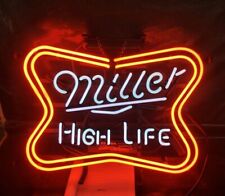 US STOCK Miller Lite Beer Miller High Life 17"x14" Neon Sign Light Real Glass