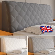 Luxury Quilted Headboard Cover-Soft Bed Head Back Decor Protector Slipcover NEW