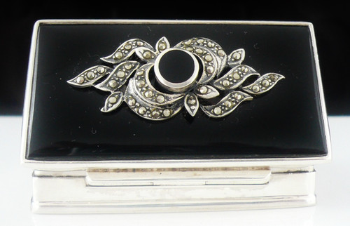 Sterling silver snuff box - sterling,