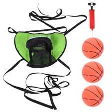 1Set Trampoline Basketball Hoop Attachment - Basketball Hoop With 3 Balls And