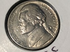 1987d USA 5 cent coin-one cent