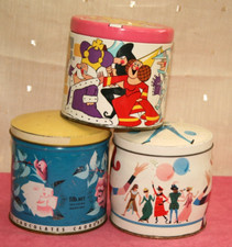 THREE VINTAGE ROUND TINS