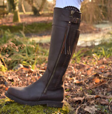 Mark Todd Masterton Tall Boots Cognac/Tan Waterproof Leather Nubuck Ladies 3-42