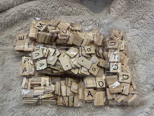 Wooden scrabble tiles - scrabble, no