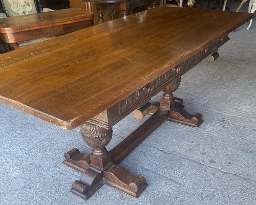 Solid oak refectory - oak, table