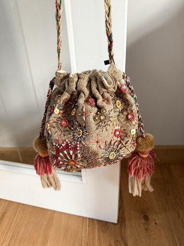 Zara hand made beaded tassled - beaded,
