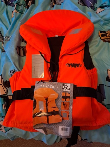 Twf neon orange life jacket - twf,