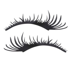 2Pairs Car Eyelashes Stickers Car Headlight Eyebrow Stickers for Car Decoration