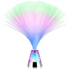 Fibre Optic Lamp Sensory Ice Crystal Light Up Mood Lamp Multi Colour Changing