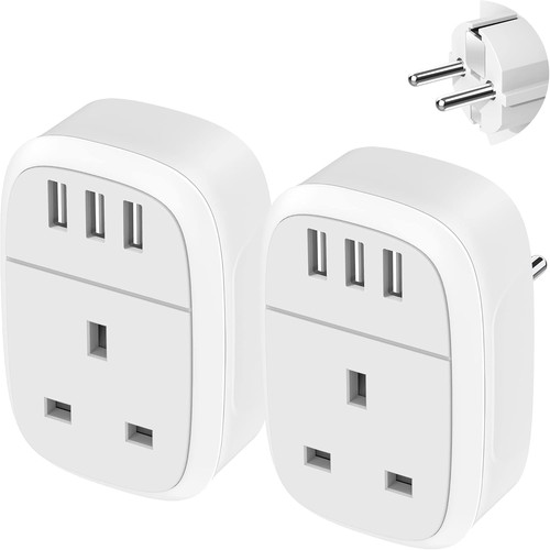Travel adapter 2 pack - uk,