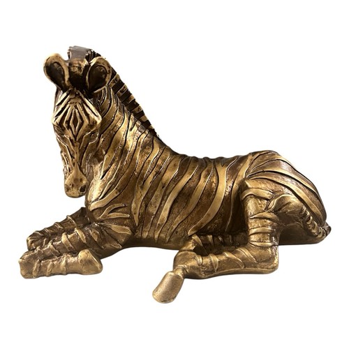 Golden zebra ornament - golden,