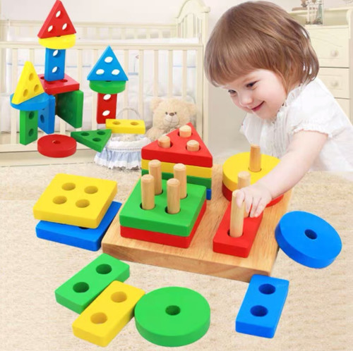 Wooden educational toys shape - wooden,