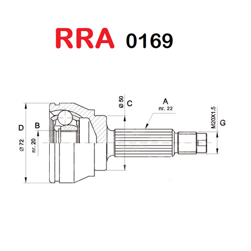 Rra axle joint wheel side - joint,