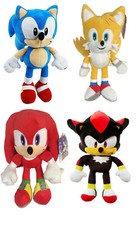 NEW OFFICIAL SEGA SONIC THE HEDGEHOG SOFT PLUSH TOYS KNUCKLES SHADOW TAILS SONIC