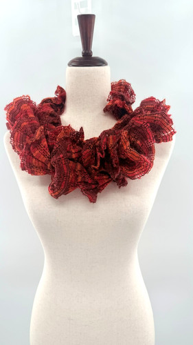 Ruffle yarn scarf - ruffle, and