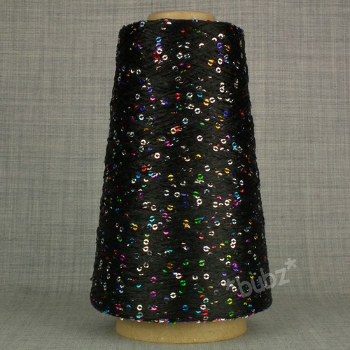 Sequin yarn black - yarn,