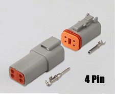 Deutsch DT Series 4 Way Waterproof Connector Plug Kit Multi Pin Crimp Set DT04