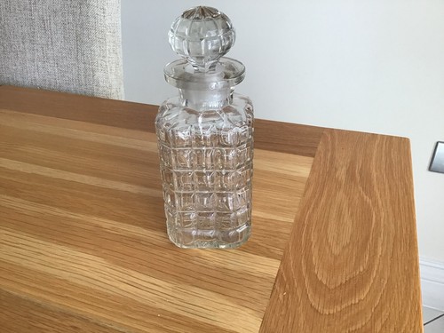 Vintage glass crystal decanter - vintage,