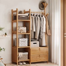 Heavy Duty Wooden Clothes Rail