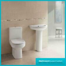 Modern Bathroom Suite Toilet WC Basin Sink Close Coupled Toilet Soft Close Seat