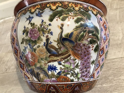 Large oriental plant pot h24cm - plant,